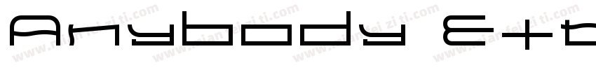 Anybody Extra Expanded Extra Light字体转换